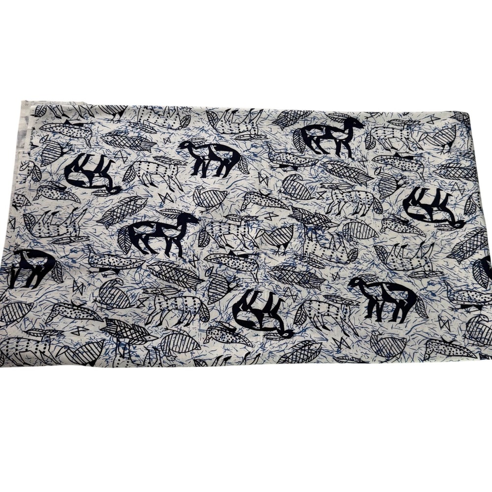 Samurai Fabric Tribal Animal Batik Print Artisan Boho DIY Crafting Material OS